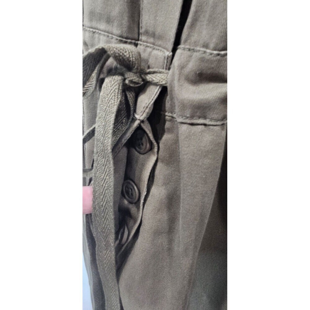 Aerie Softest Utility Tie Waist Button Front Jumpsuit Olive Green Size Small NWT - Picture 6 of 15